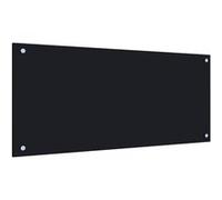 vidaXL Dosseret de cuisine Verre trempé Noir 90 x 40 cm