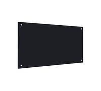 vidaXL Dosseret de cuisine Verre trempé 90x50 cm Anti-éclaboussures Résistant aux rayures Noir G
