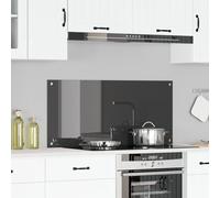 Dosseret De Cuisine Vidaxl Gris Foncé 110x50x0,6 Cm Verre Trempé