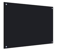 vidaXL Dosseret de cuisine Verre trempé Protection anti-éclaboussures Noir 80x60 cm