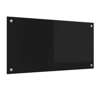 vidaXL Protection de cuisine Dosseret en verre trempé Noir 80 x 40 cm Résistant à la chaleur