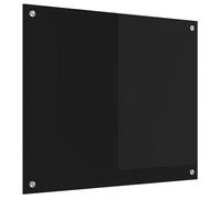 Dosseret en verre trempé - vidaXL - Noir - 70x60 cm - Verre trempé - Thermorésistant - Durable - Facile à nettoyer