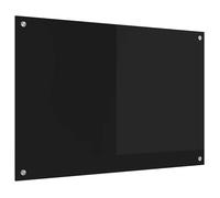 vidaXL Protection de cuisine Noir 90 x 60 x 0.8 cm verre trempé