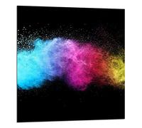 Dosseret mural de cuisine en verre 60 x 65 cm + kit de montage | Protection arrière de plaque de cuisson | Verre trempé de sécurité résistant à la chaleur | Dosseret décoratif (B70350)