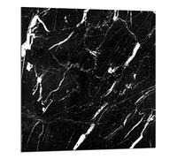 Dosseret mural de cuisine en verre 60 x 65 cm + kit de montage | Protection arrière de plaque de cuisson | Verre trempé de sécurité résistant à la chaleur | Dosseret décoratif (B70434)