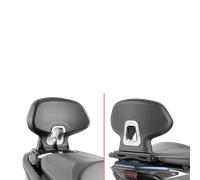 Givi Honda Forza 125 ABS, dossier du passager Noir/Argent Noir/Argent