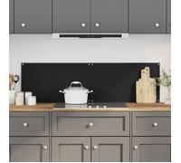 Dosserets de cuisine 2 pcs noir 70x40 cm verre trempé