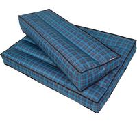 Dossier 120x40 cm Coussin pour palette amovible Housse imperméable Coussin pour palette Coussin de jardin Coussin pour palette extérieur Bleu à carreaux