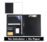 Dossier A4 Avec Calculatrice Et De Nom",En Cuir,Pour Business,Contrat,Fichiers,"Gestionnaire - Type Black 1