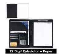 Dossier A4 Avec Calculatrice Et De Nom",En Cuir,Pour Business,Contrat,Fichiers,"Gestionnaire - Type Black 4