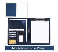Dossier A4 Avec Calculatrice Et De Nom",En Cuir,Pour Business,Contrat,Fichiers,"Gestionnaire - Type Blue 2