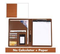 Dossier A4 Avec Calculatrice Et De Nom",En Cuir,Pour Business,Contrat,Fichiers,"Gestionnaire - Type Brown 2