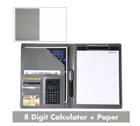 Dossier A4 Avec Calculatrice Et De Nom",En Cuir,Pour Business,Contrat,Fichiers,"Gestionnaire - Type Gray 3