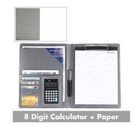 Dossier A4 Avec Calculatrice Et De Nom",En Cuir,Pour Business,Contrat,Fichiers,"Gestionnaire - Type Gray 4
