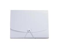 Dossier A4 - Grand organiseur de documents - Capacité de fichiers - Multicouche - Extensible - Sac de rangement - Dossier de bureau - Accessoires (blanc)