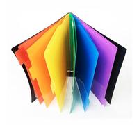 Dossier Accordéon A4 en Plastique Noir, Classement Multi-Sections | Fermeture Bouton, Accès Rapide aux Papiers, pour Certificats et Rapports, Bureau et École