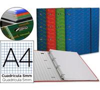 Dossier avec table liderpapel A4 de rechange 5 mm doublé 4 anneaux 20 mm (4 UNID.)