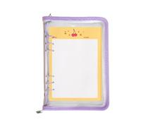 Dossier classeur budget - Couverture transparente rechargeable avec fermeture éclair à 6 anneaux - Organisateur pour journal détachable A5 ou A6, voyage étudiant école