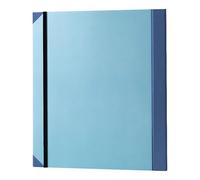 Dossier de classement, bleu, 26,7 x 32 cm, organiseur de documents multicouche en PVC, classeur portable pour planification successorale avec bande élastique, fermeture à pression et étiquettes pour