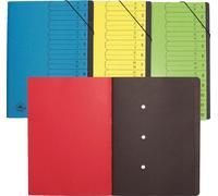 Dossier de classement DIN A4 12 compartiments carton couleur 420g jaune