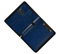 Dossier de conférence à fermeture éclair, organiseur de documents en cuir avec presse-papiers, plusieurs poches de rangement, porte-cartes, fente pour, bloc-notes