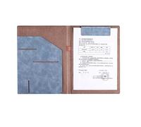 Dossier de conférence Organisateur de dossiers， Porte-bloc A4 avec rangement, organiseur avec porte-stylo for entretien/document juridique(Blauw)