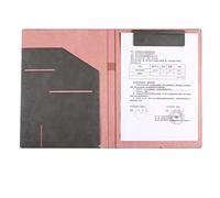 Dossier de conférence Organisateur de dossiers， Porte-bloc A4 avec rangement, organiseur avec porte-stylo for entretien/document juridique(Light Gray)