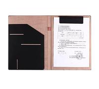 Dossier de conférence Organisateur de dossiers， Porte-bloc A4 avec rangement, organiseur avec porte-stylo for entretien/document juridique(Svart)