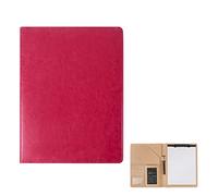 Dossier de conférence Organisateur de dossiers, Porte-bloc-notes A4 avec rangement, mallette de rangement for bloc-notes(Pink Red,8digit calculator)