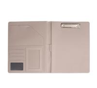 Dossier de Documents Acier inoxydable en PU Clip A4 | Format 32,5x25x1cm, pour Papier et Curriculum Vitae, Usage Bureau, Entretien d'Embauche, Finition Élégante
