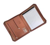 Dossier de documents professionnel Dossier de conférence en cuir PU avec fermeture à glissière et blocs-notes doublés pour les bureaux Répertoire en cuir de voyage