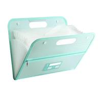 Dossier de fichiers A4 13 poches dossier de fichiers Test papier stockage organisateur classé multicouche grande capacité portefeuille poche(Red)