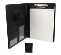 Dossier de Fichiers A4 en Pu, Pochette Multifonctionnelle, Noir | Rangement Bureau Compact, Résistance à L’usure, Format A4, Style Délicat, pour Papier et Dossiers
