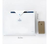 Dossier De Fichiers Accordéon A4 À Bouton Simple,Papier De Test Étudiant,Sac De Documents De Bureau,Papeterie En Gros,Entrée 5 Et 8 - Type Blanc + 8 Pouces
