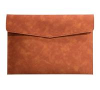 Dossier de fichiers Classeur en cuir A4 Simple, sac à documents de grande capacité, mallette mode, fichiers factures contrat données, organisateur papier bureau(Bruin)