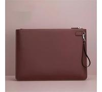 Dossier de Fichiers en Cuir A4 Business Briefcase Office Contract Bill Storage Bag pour Une Utilisation Quotidienne au Bureau(marron)