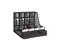 Dossier de fichiers organisateur bureau, porte-revues, support tri, séparateurs verticaux(Black)