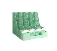 Dossier de fichiers organisateur bureau, porte-revues, support tri, séparateurs verticaux(Green)