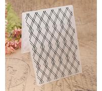 Dossier de gaufrage en plastique avec motif losange en losange, impressions texturées 3D pour la fabrication de cartes, le scrapbooking, les albums, les timbres, la décoration à faire soi-même
