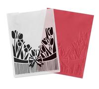 Dossier de gaufrage texturé 3D - Motif rose et nœud - En plastique - Pour la fabrication de cartes, le scrapbooking, les loisirs créatifs, les timbres