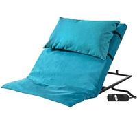 Dossier De Lit électrique avec Coussin De Tête Lève-Oreiller Médical Portable Aide D’Assistance pour Les Personnes âgées Alitées, Blue, Short