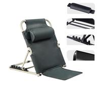 Dossier de lit réglable multi-angle, support stable, chaise de lit pliable avec oreiller pour personnes âgées handicapées, repos au lit, soins à domicile, soins infirmiers, tissu (Bleu d'Ombre)