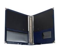 Classic Cantabile Porte-Partitions Deluxe - Classeur simili cuir pour partitions chorale jusqu'au format DIN A4, avec poche intérieure et coins de protection - Bleu.