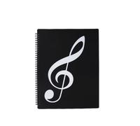 Dossier de partition musique A4, dépliant Anti-reflet peut modifier les Notes Pour Partitions Musique(20 pages black)
