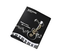 Dossier de partition musique guitare, dossier feuilles papier Piano, organisateur stockage documents, A4 pour Partitions Piano(Black-white)