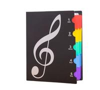 Dossier de partition Piano multicouche 20/30Pages, dossier bobine musique pour Partitions Piano(Black 30pages)