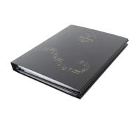 Dossier de partitions A4 - OMABETA - 4 pages extensibles - Coque imperméable - Clips en acier - Noir