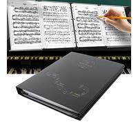 Dossier de Partitions, Classeur de Partition de Piano Détachable au Format A4, 4 Pages, Organiseur de Dossiers de Musique pour Contenir des Partitions et Stocker des Fichiers