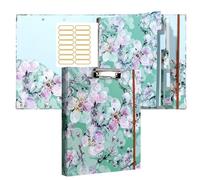 Dossier de poche de fichiers, intercalaires à onglets de classeur - Classeurs de fichiers portables antiadhésifs - Fournitures scolaires, fournitures de bureau rechargeables avec séparateur pour l'éco