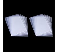 Dossier de poche transparent de type L pour documents A4/fournitures scolaires de bureau avec fermeture Éclair/broches/boutons-pressions/scellés pour documents format lettre